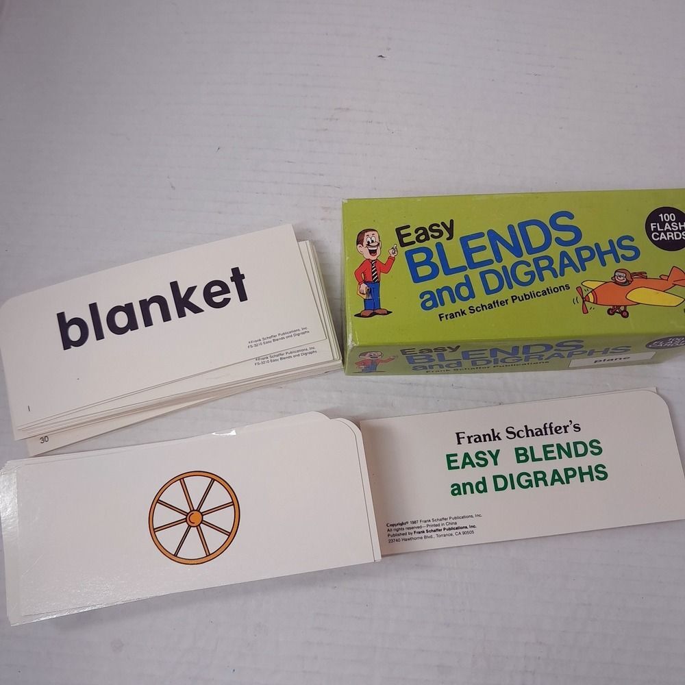 FRANK SCHAFFER EASY BLENDS and DIGRAPHS FS-3210 flash‎ cards school flashcards